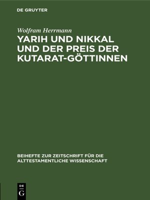 cover image of Yarih und Nikkal und der Preis der Kutarat-Göttinnen